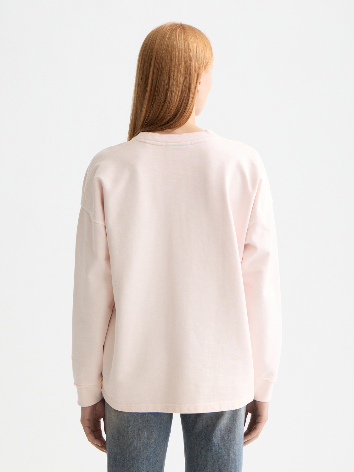 LOGO OVERSIZED SWEATER BARELY PINK