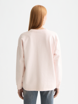 LOGO OVERSIZED SWEATER BARELY PINK