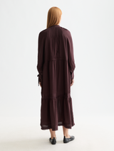 LACE MAXI DRESS CHOCOLATE PLUM