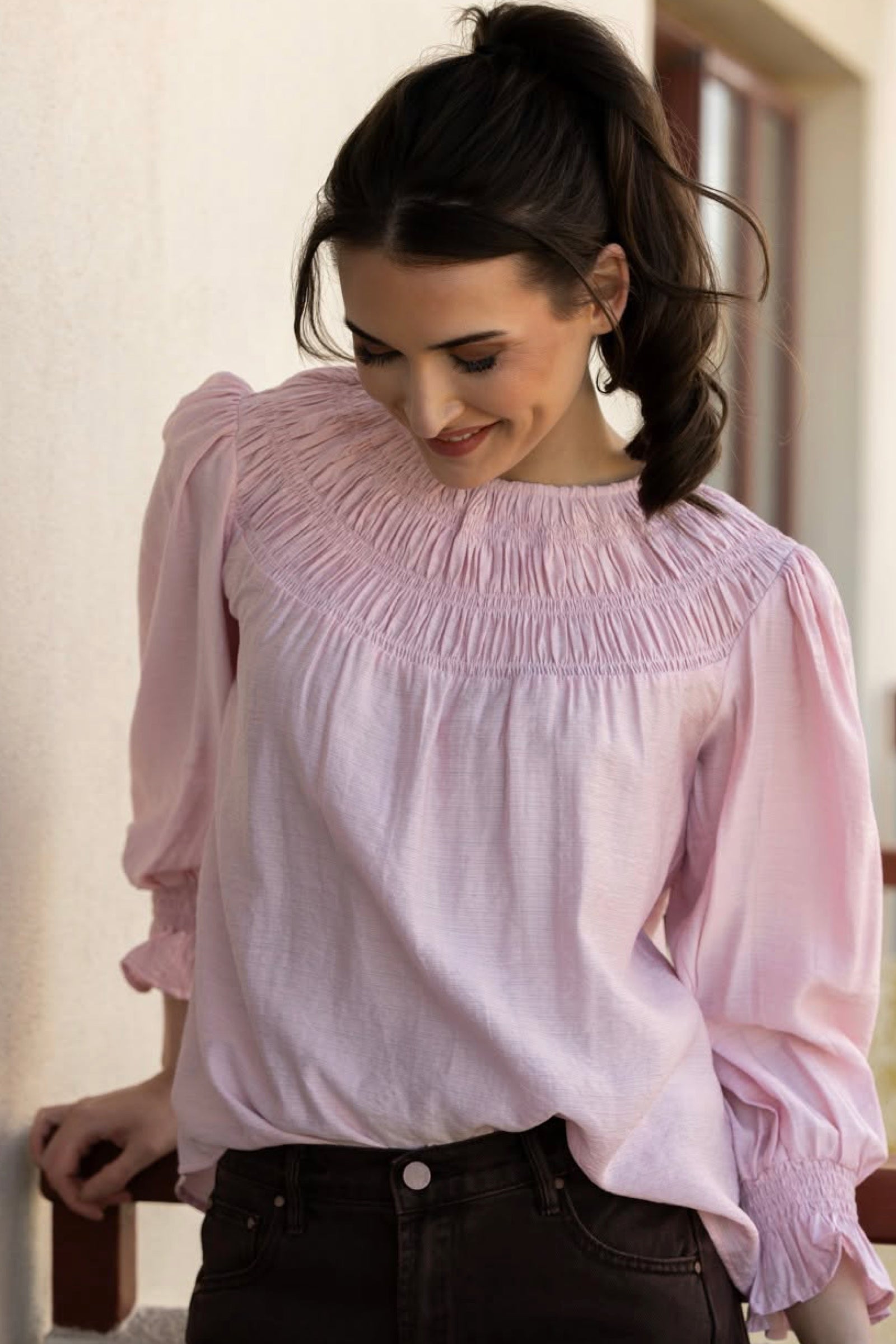 DEVOTED 2 U TOP BLUSH