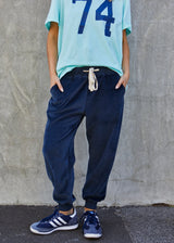 VELOUR TRACK PANTS NAVY PRE ORDER