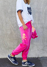 VELOUR TRACK PANTS PINK PRE ORDER