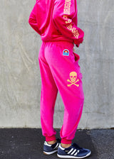 VELOUR TRACK PANTS PINK PRE ORDER
