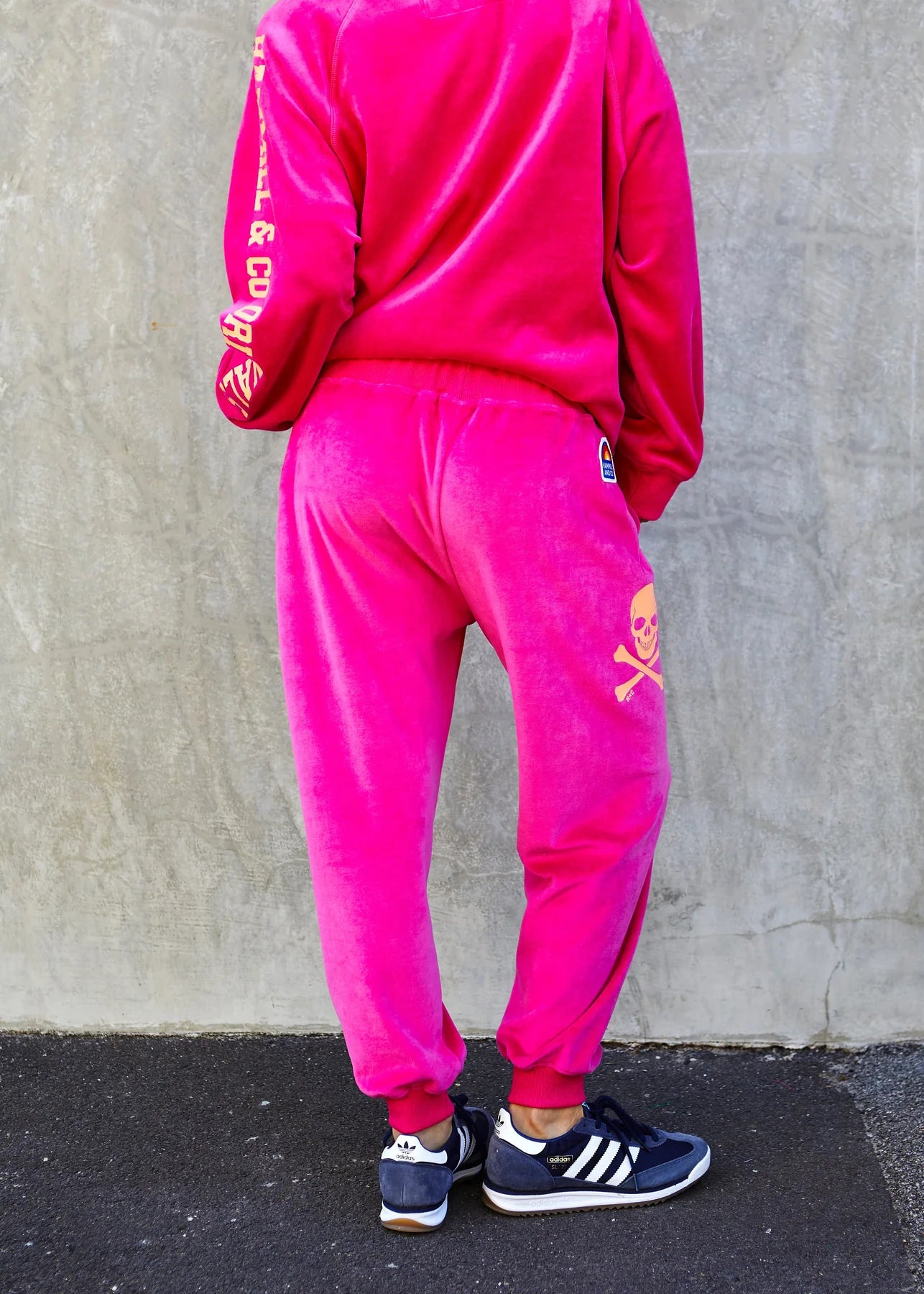 VELOUR TRACK PANTS PINK PRE ORDER
