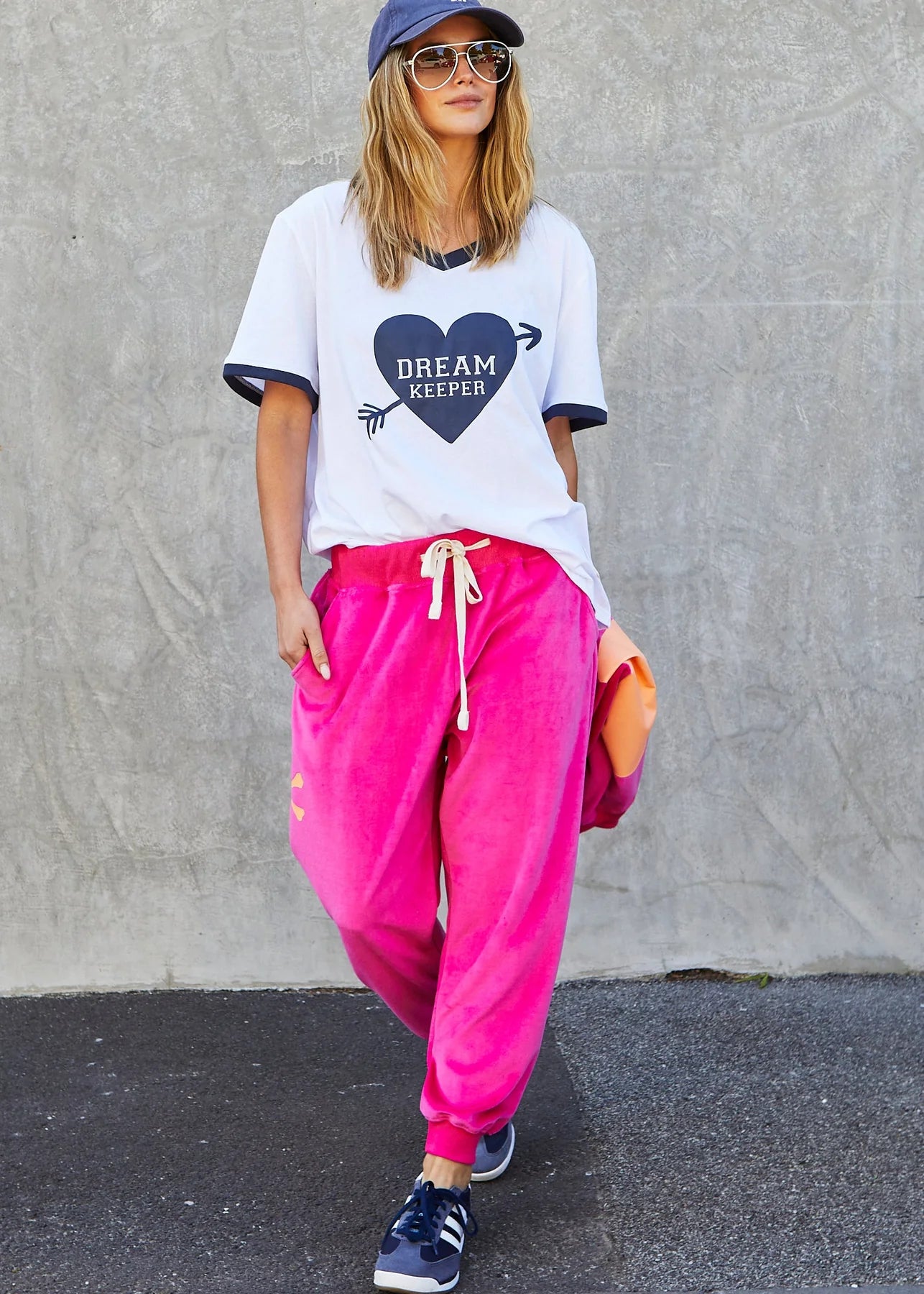 VELOUR TRACK PANTS PINK PRE ORDER