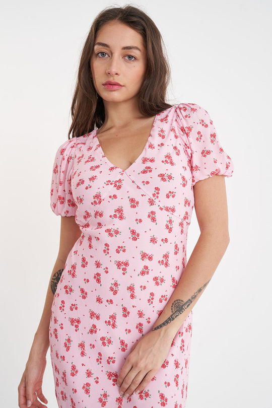 LA ROSA CLEO MIDI DRESS BLUSH FLORAL – Blank Space