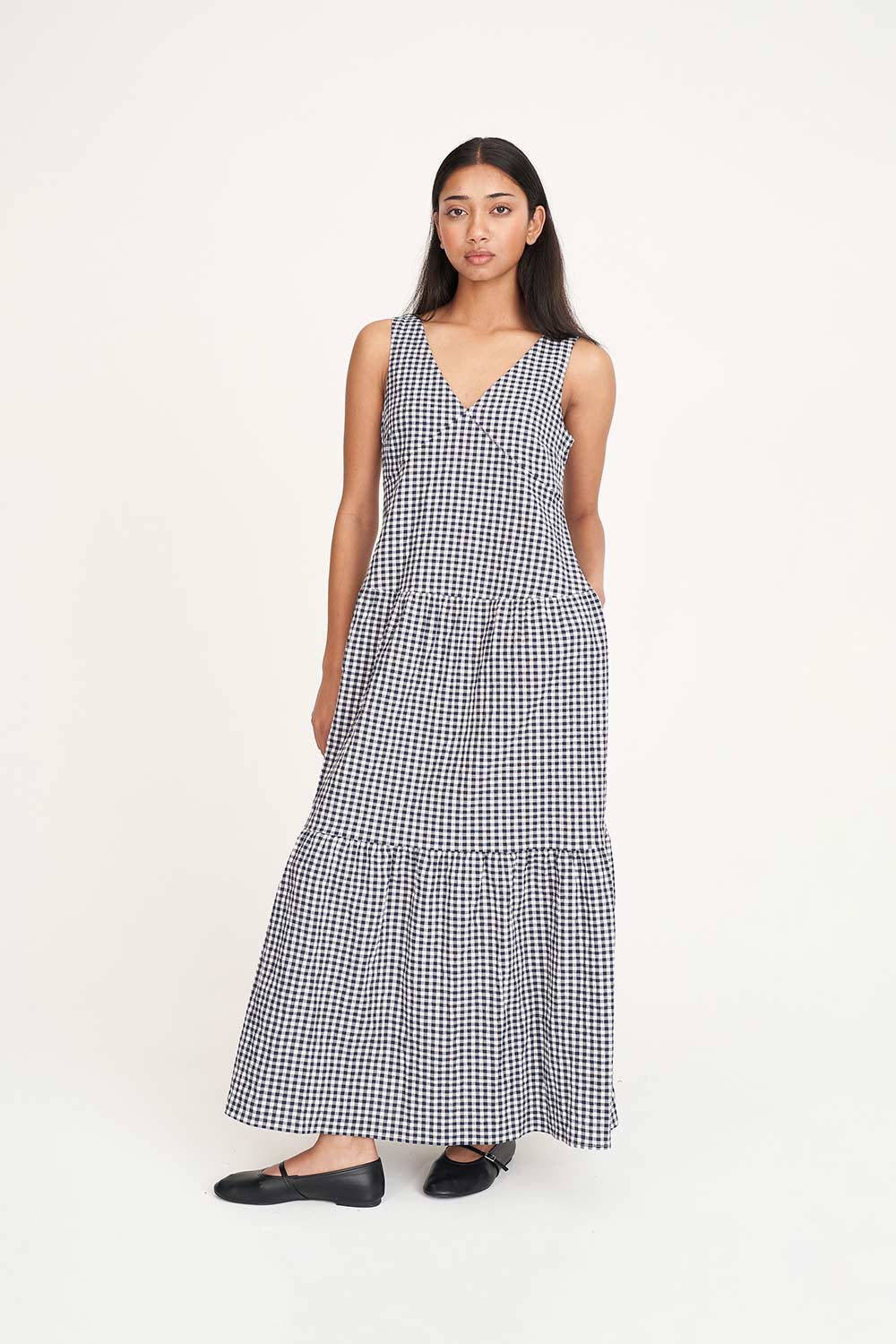 CATALINA FREIDA MAXI DRESS NAVY/CHALK