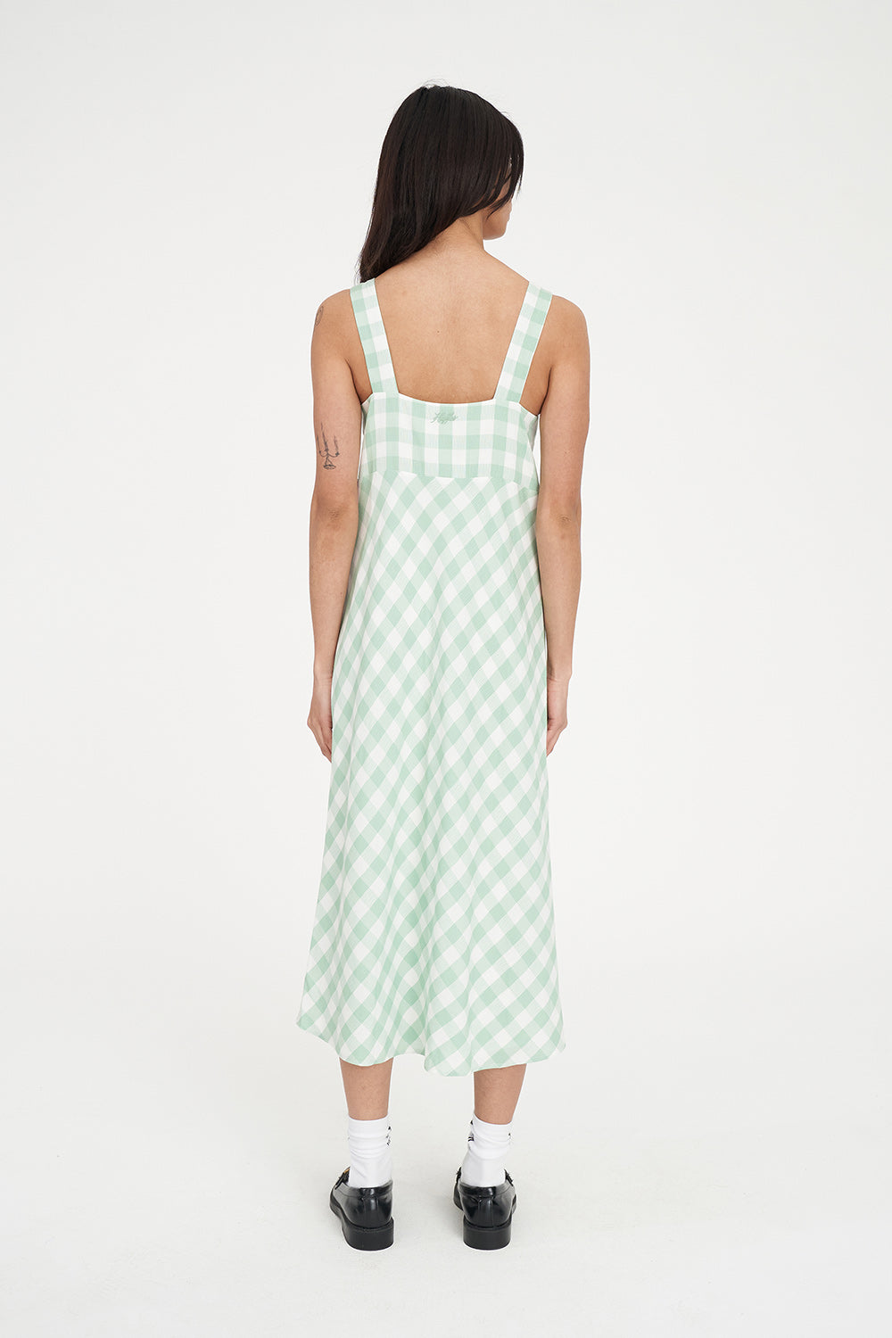 CELINE MIDI DRESS MATCHA CHALK