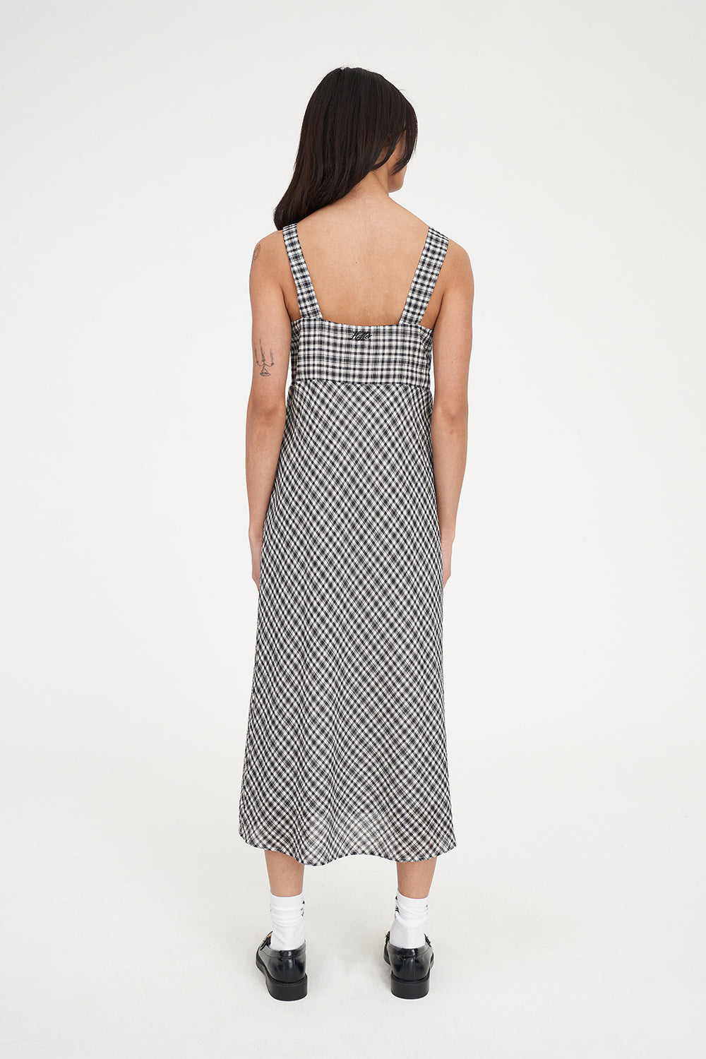 ROONEY MIDI DRESS BLACK CHALK