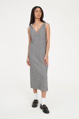 ROONEY MIDI DRESS BLACK CHALK