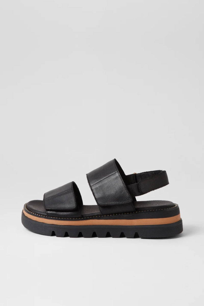 SONER SANDAL BLACK LEATHER