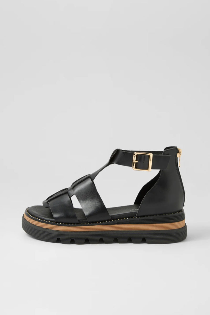 SLOANES SANDAL BLACK LEATHER