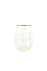 SPRINGTINE PRINT STEMLESS WINE GLASS