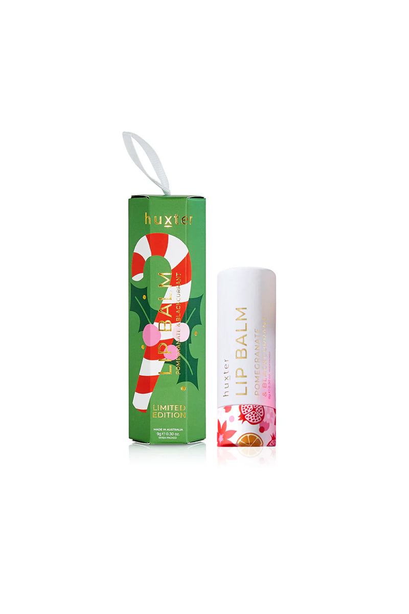HANGING GREEN LIP BALM POMEGRANATE & BLACKCURRANT