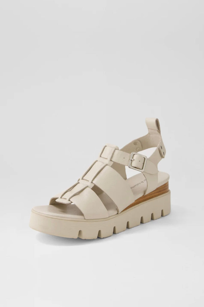 RELIE SANDAL ALMOND LEATHER
