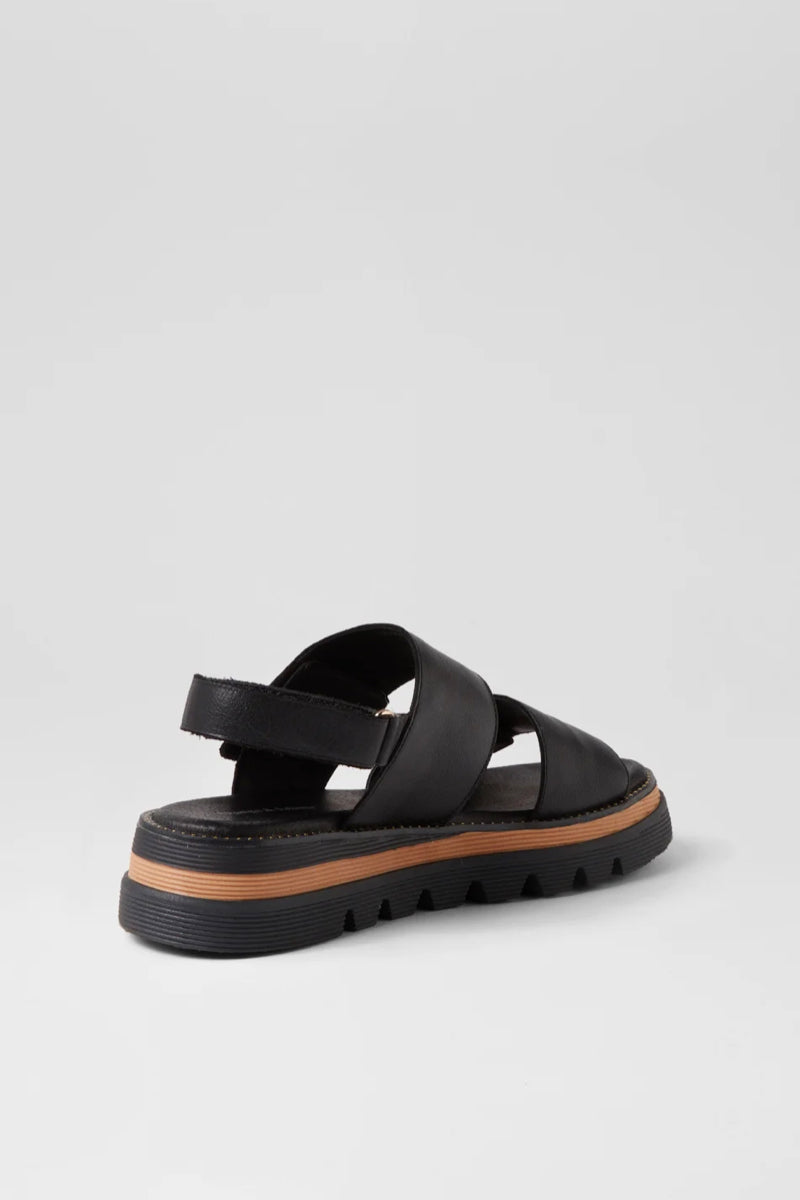 SONER SANDAL BLACK LEATHER