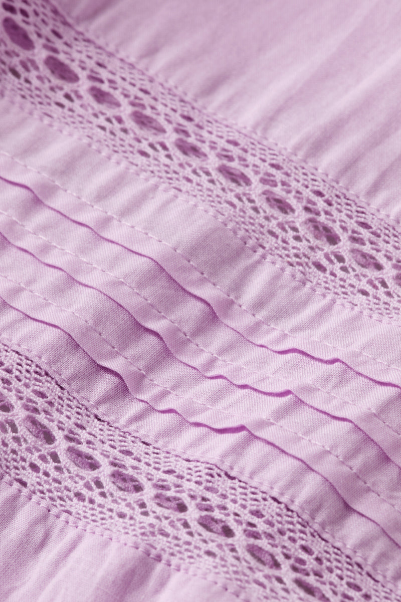 LACE FRILL MAXI DRESS IRIS PINK