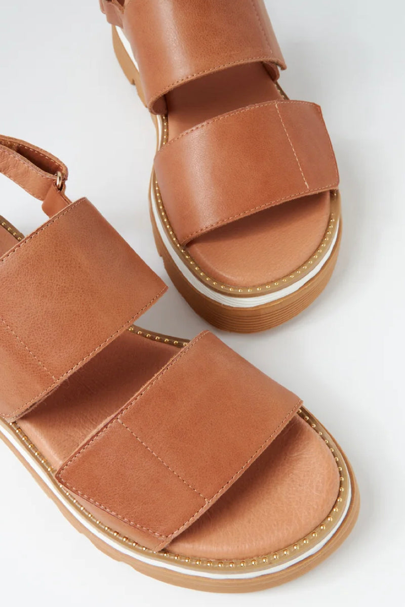 SONER SANDAL TAN LEATHER