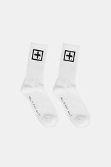 CUBE SOCKS 2PK WHITE