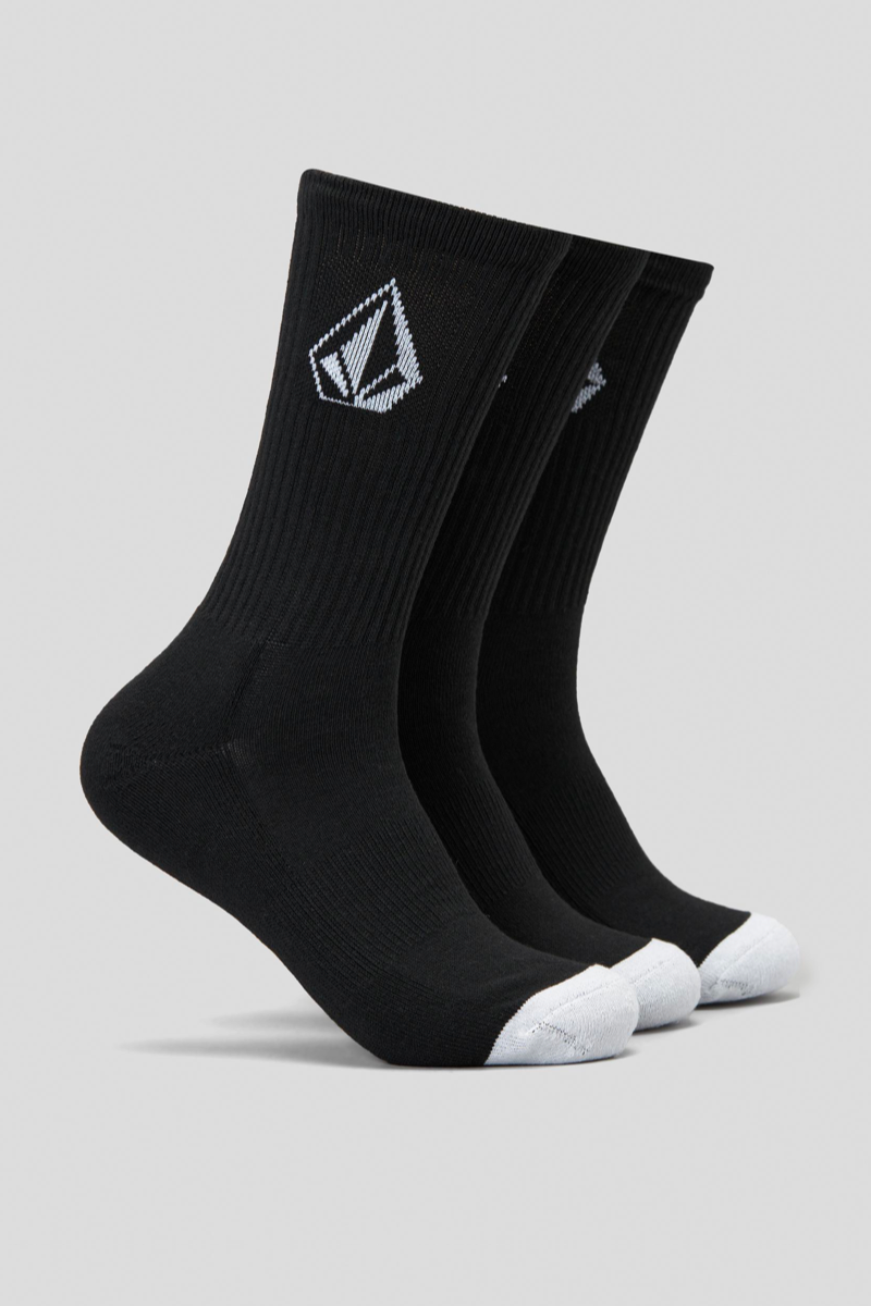 FULL STONE CREW SOCKS 3PK BLACK
