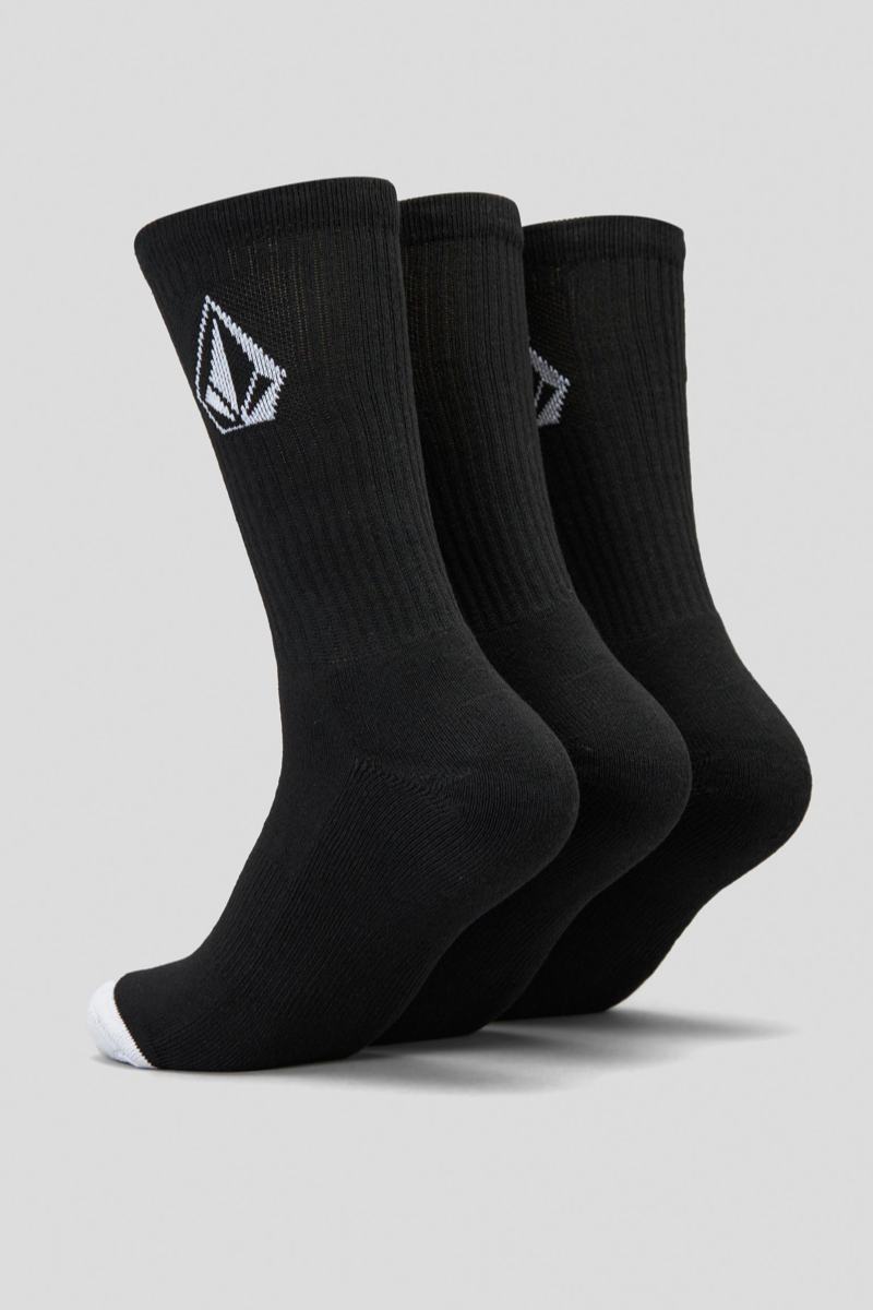 FULL STONE CREW SOCKS 3PK BLACK