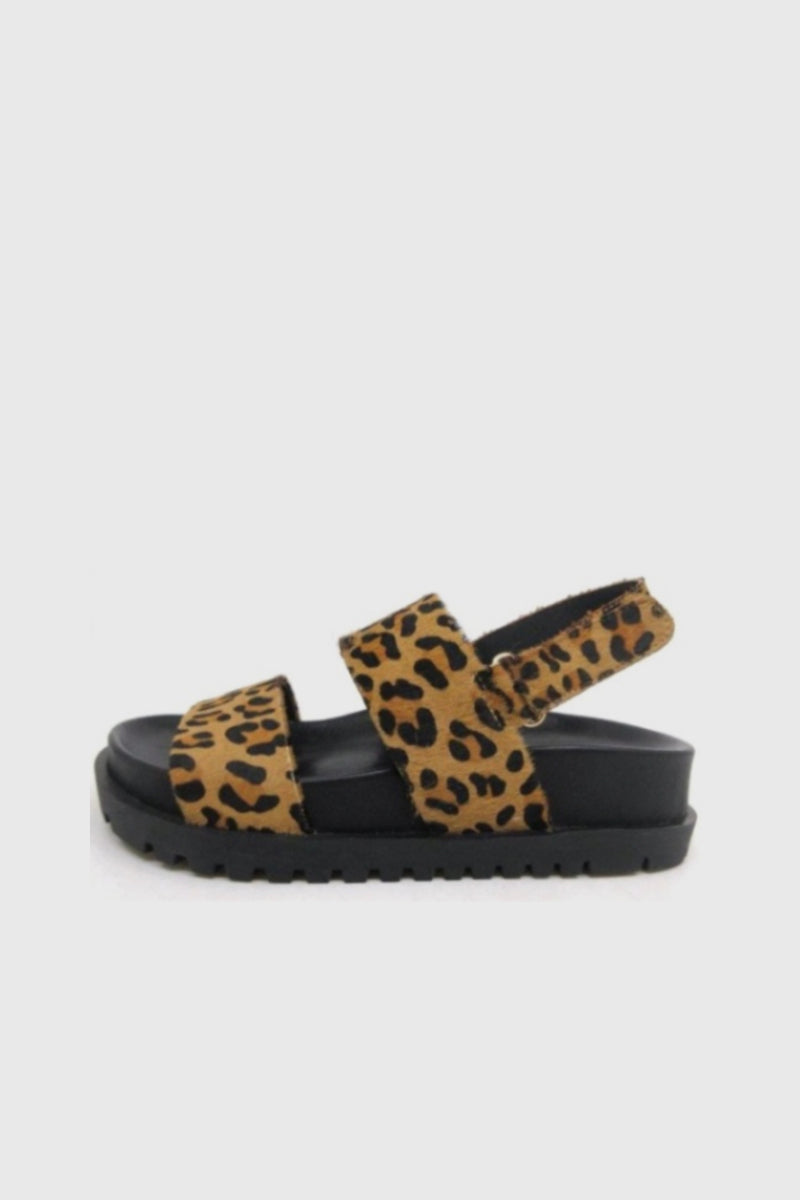UNAID SANDAL TAN LEOPARD