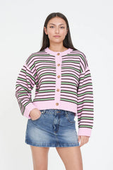 BOBBY KNIT CARDIGAN PINK MEADOW