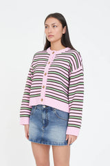 BOBBY KNIT CARDIGAN PINK MEADOW