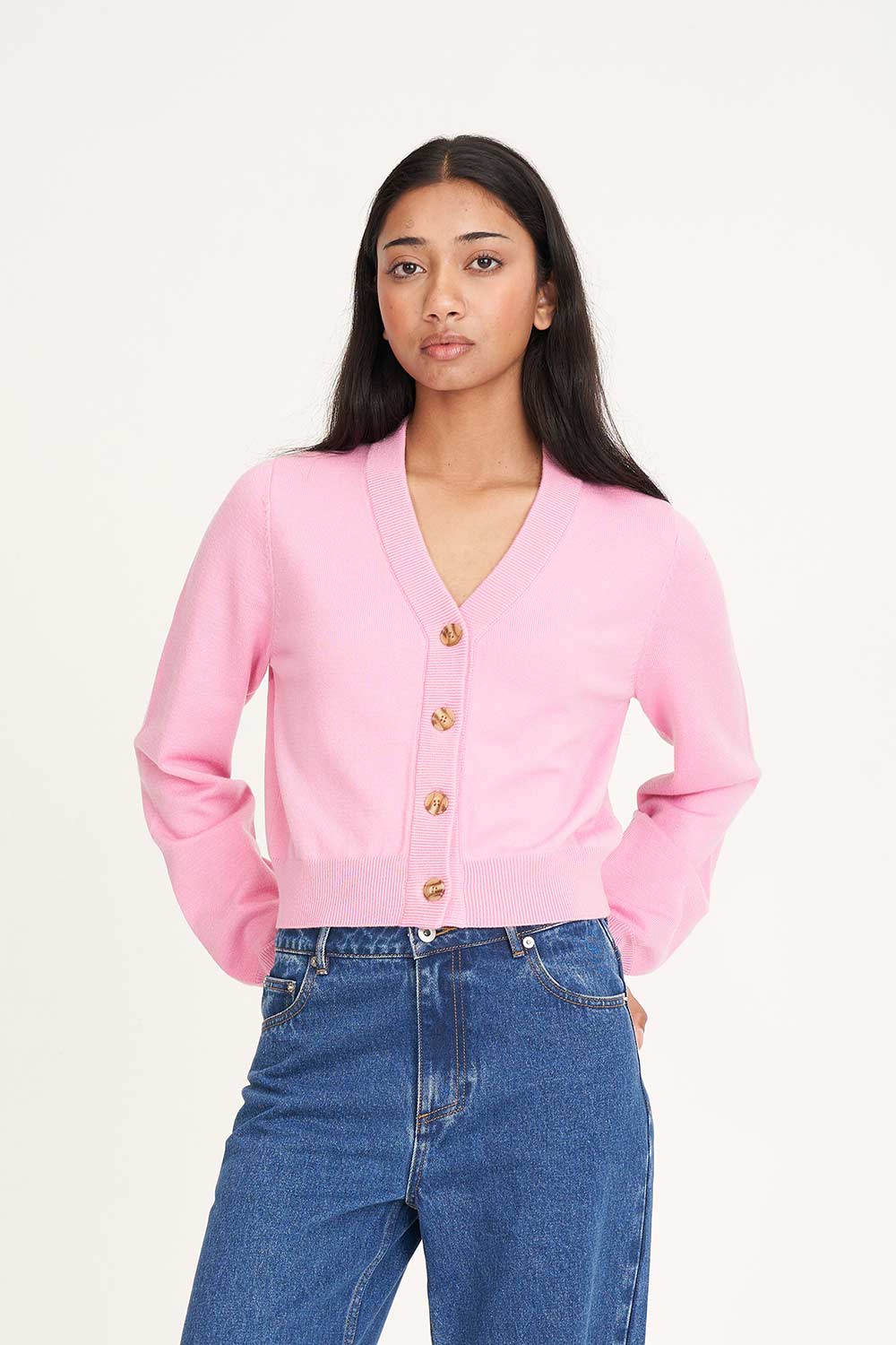 BIBI KNIT CARDIGAN LYCHEE