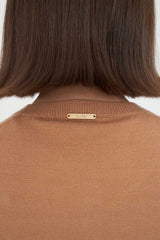 CLASSIC BUTTON UP CARDIGAN CAMEL