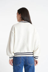 ACES KNIT CARDIGAN CHALK