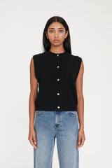 ELLE KNIT VEST BLACK