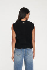 ELLE KNIT VEST BLACK