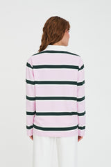 BROOKLYN OVERSIZED RUGBY GREEN PINK