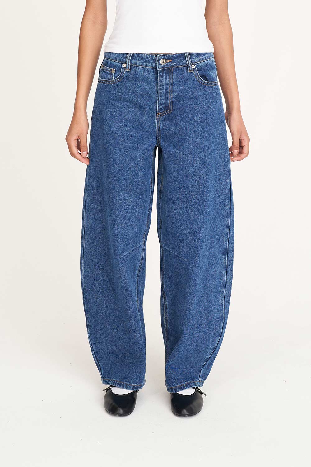 BARREL LEG JEAN RODEO BLUE