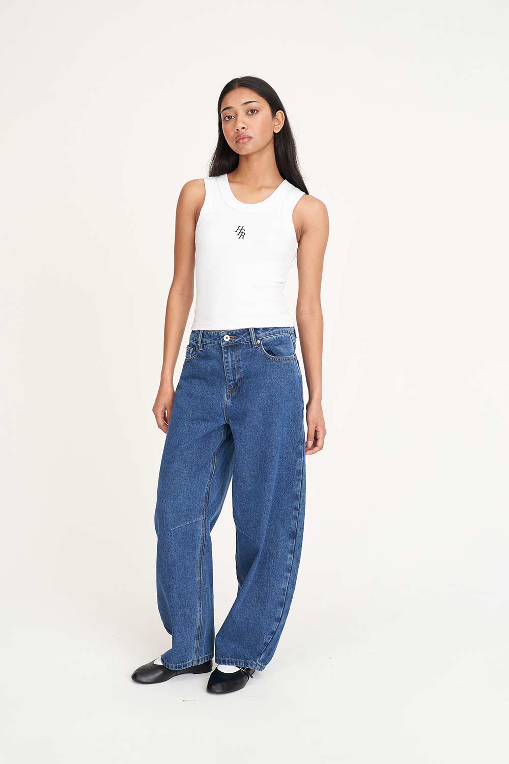 BARREL LEG JEAN RODEO BLUE