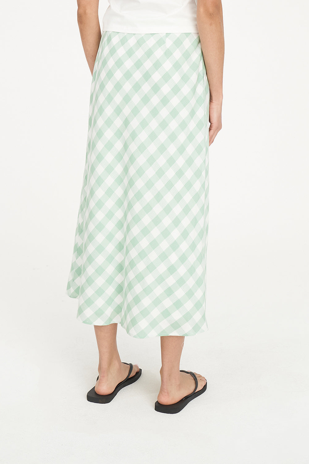 CELINE LILA MIDI SKIRT MATCHA CHALK