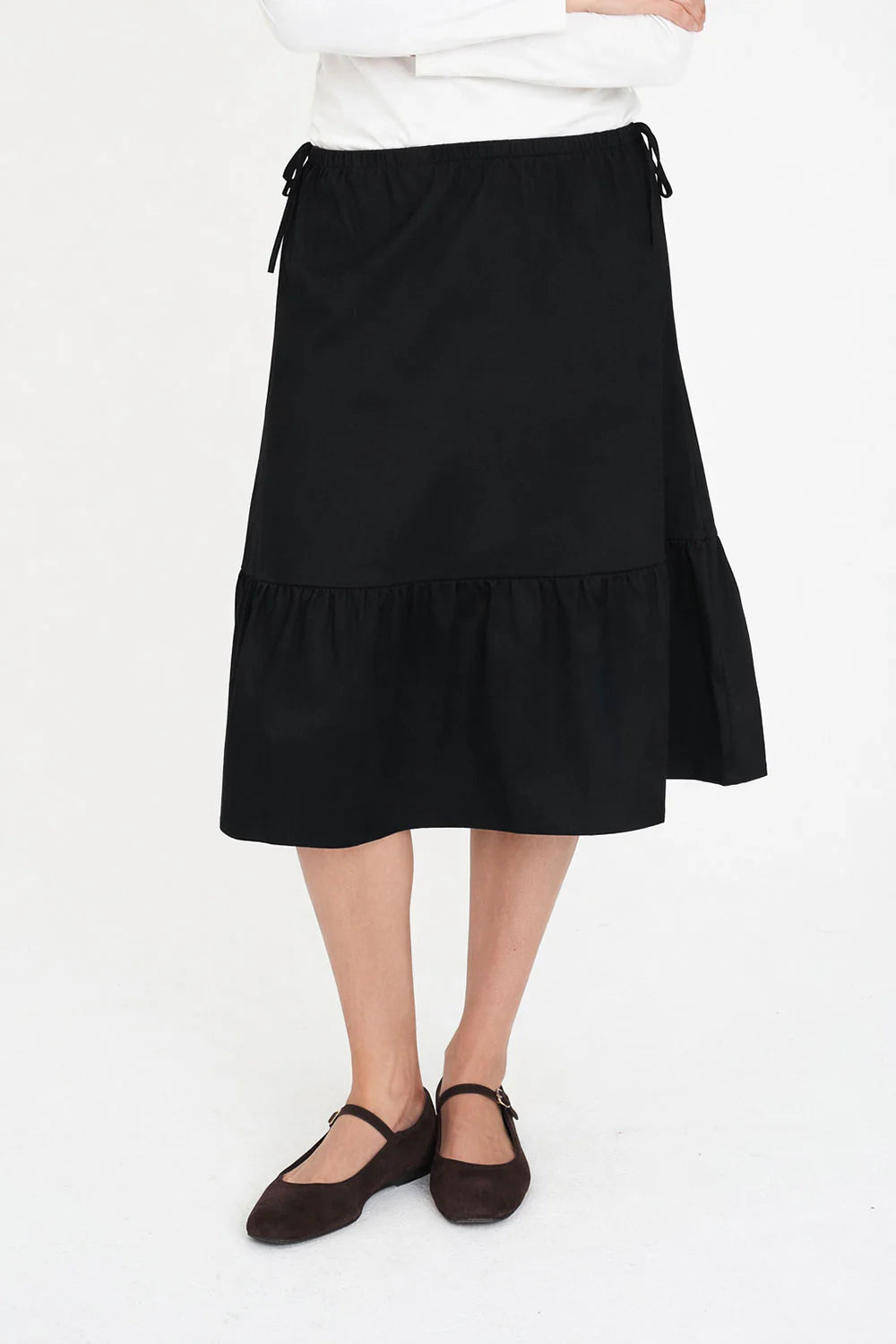 CLARISSE MIDI SKIRT BLACK