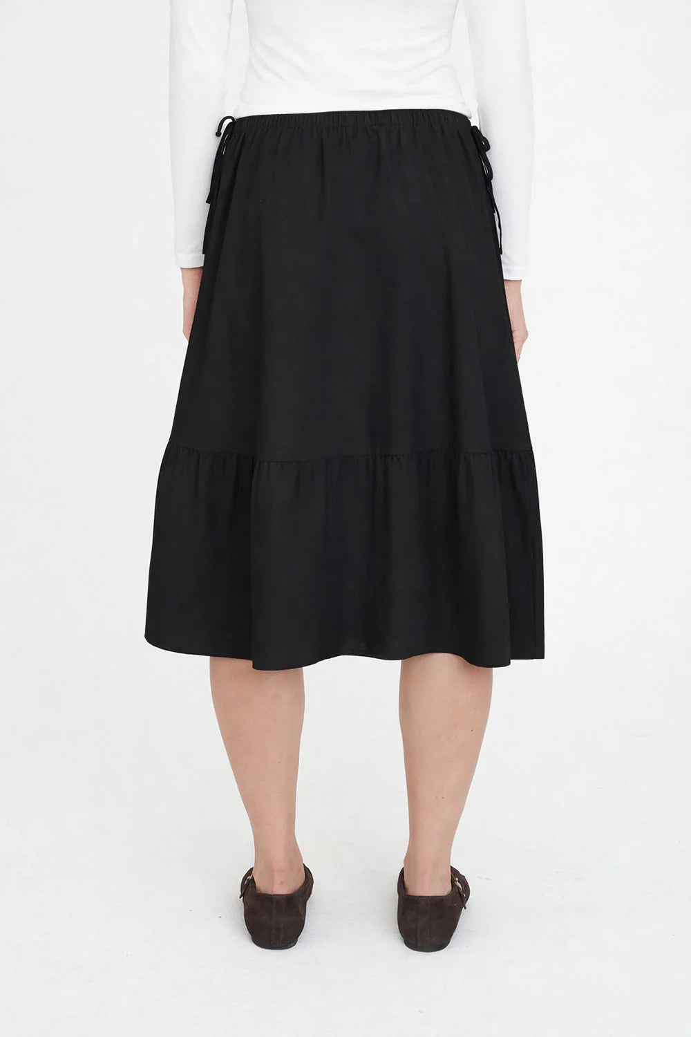CLARISSE MIDI SKIRT BLACK
