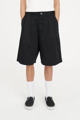 OXFORD PLEATED SHORT BLACK