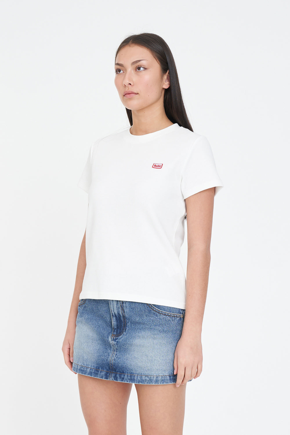 WAFFLE SLIM TEE CHALK