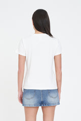 WAFFLE SLIM TEE CHALK