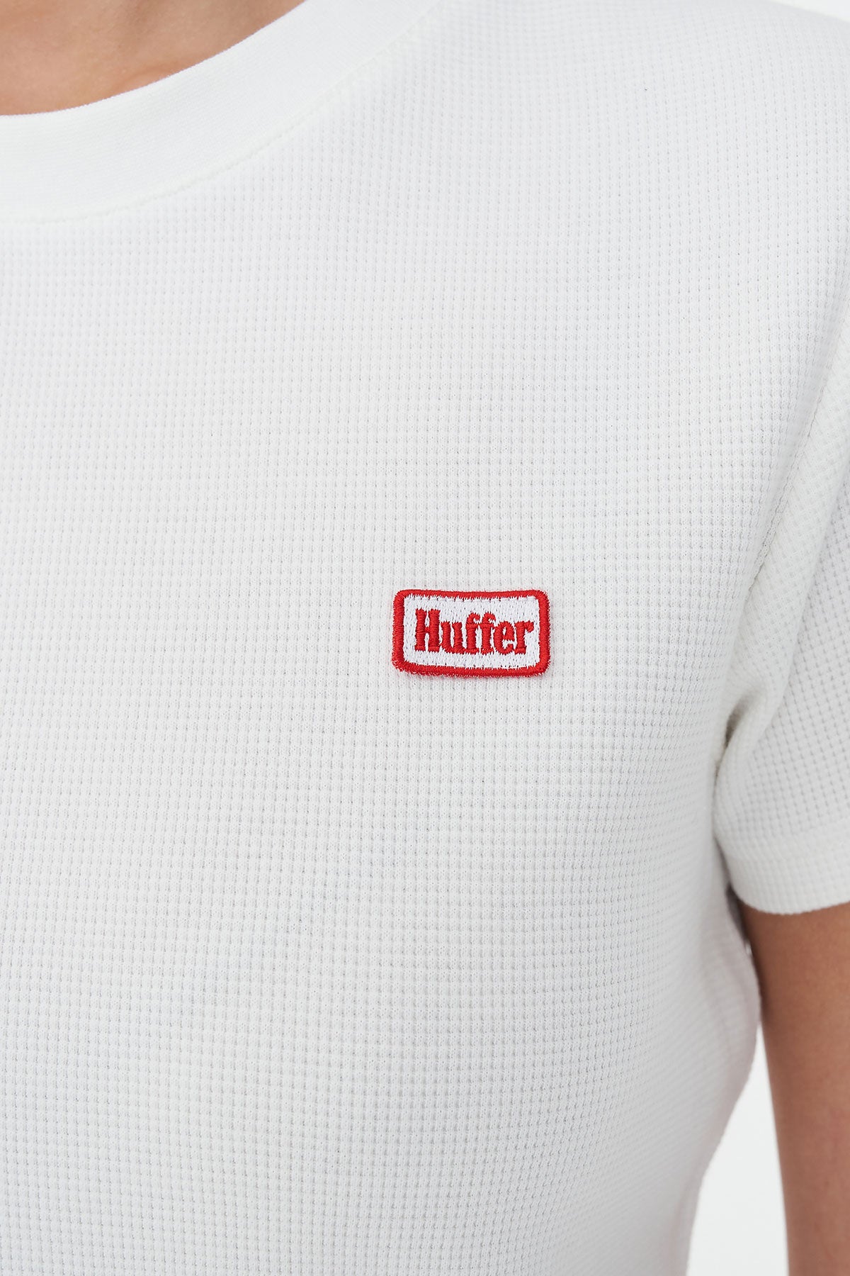 WAFFLE SLIM TEE CHALK