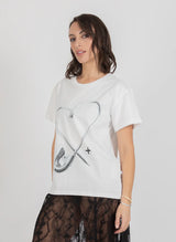 FRANKIE TEE PINNED HEART WHITE