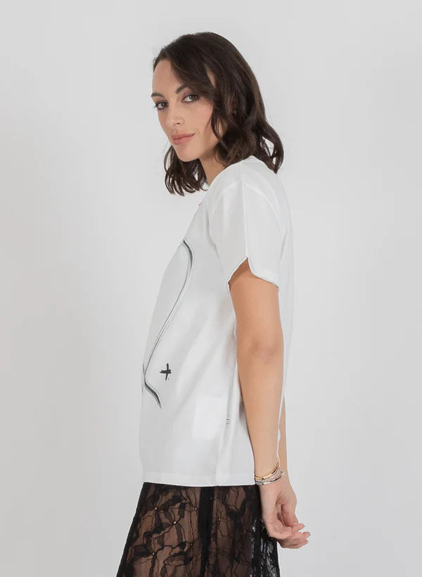 FRANKIE TEE PINNED HEART WHITE