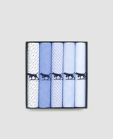 GUNNER HANDKERCHEIF LIGHT BLUE MULTI 5PK