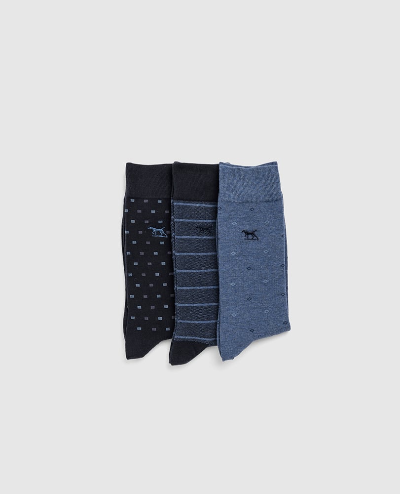 SEACLIFF SOCKS (3 PACK) BLUE MULTI