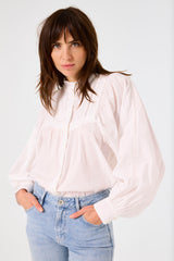 EMBROIDERED BLOUSE OFF WHITE