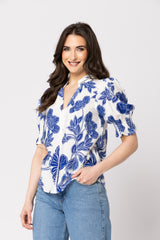 Addyson Blouse Blue Lotus