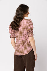 Butterfly Top Chestnut Check